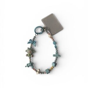 Sanrio Beaded Cinnamon‎ Roll Phone Charm - Blue and Gray